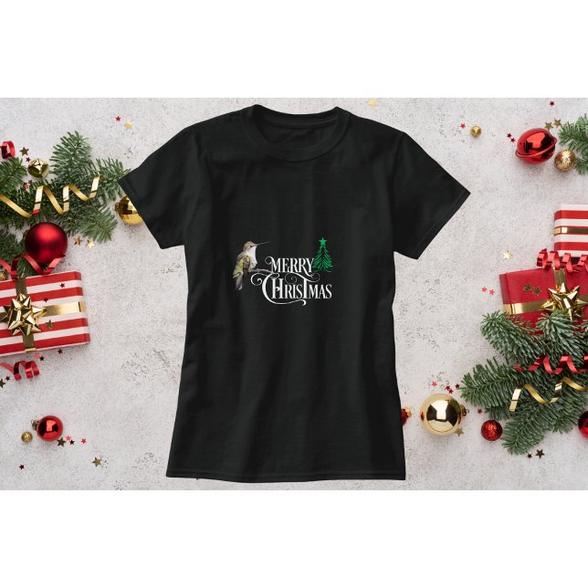 T-shirt Noël colibri avec petit arbre (Créateur téléchargé)