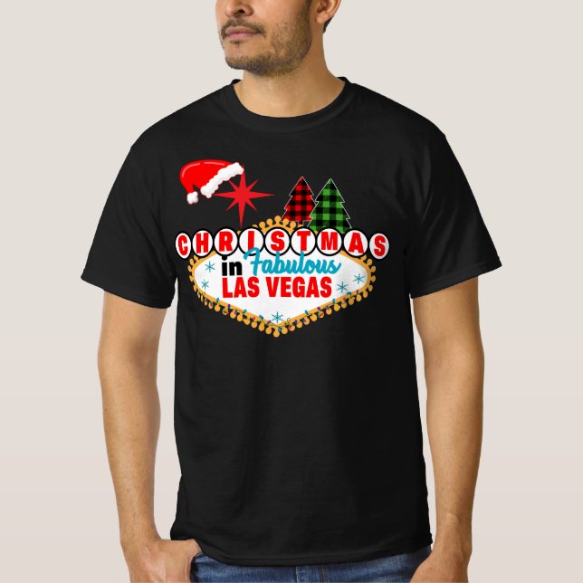 T-shirt Noël coloré à Las Vegas (Devant)
