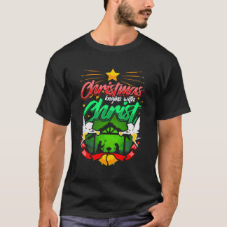 T-shirt Noël Commence Avec Christ Long Sleeve Chemise Nati