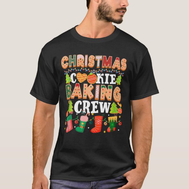 T-shirt Noël Cookie Baking Crew Funny Pajamas de Noël (Devant)