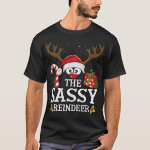 T-shirt Noël Correspondant À La Famille Sassy Reindeer
