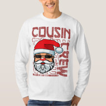 Noël Cousin Crew Santa Claus Typographie Rouge