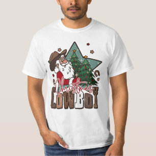 T-shirt Noël Cowboy, Noël Western, Noël Sa