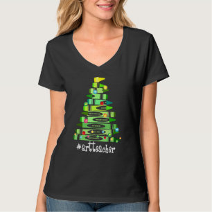 T-shirt Noël Crayon Art Teacher Arbre Meilleur Noël