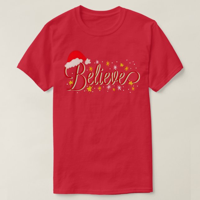 T-shirt noël croire (Design devant)