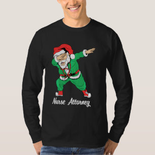 T-shirt Noël Dabbing Scrub Père Noël Infirmière Procureur