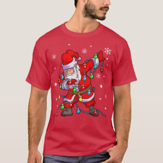 T-shirt Noël Dabing Père Noël Xmas Tree Lights Noël