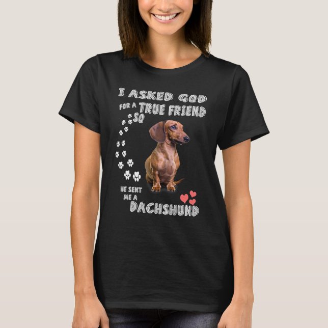 T-shirt Noël Dachshund Dachshund (Devant)