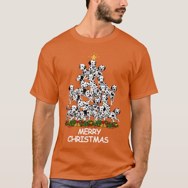 T-shirt Noël dalmate Joyeux cadeau de Noël (Devant)