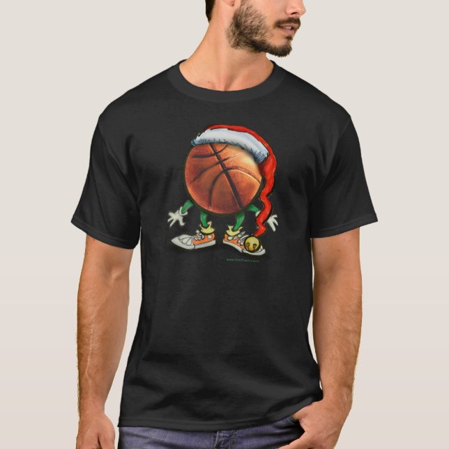 T-shirt Noël de basket-ball (Devant)