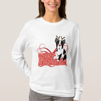 T-shirt Noël de Boston Terrier