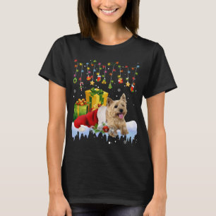 T-shirt Noël de Cairn Terrier Santa Hat