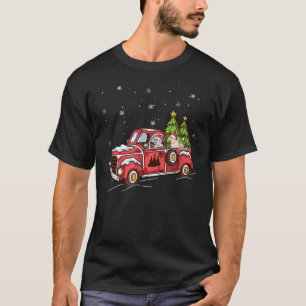 T-shirt Noël de caniche sur camion Vintage avec arbre de N