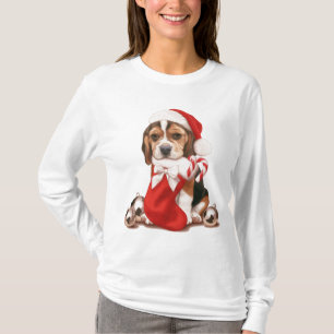 T-shirt Noël de chiot de beagle