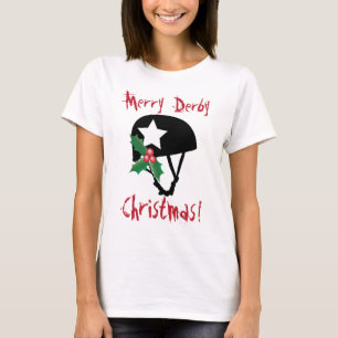 T-shirt Noël de Derby de rouleau, patinage de rouleau
