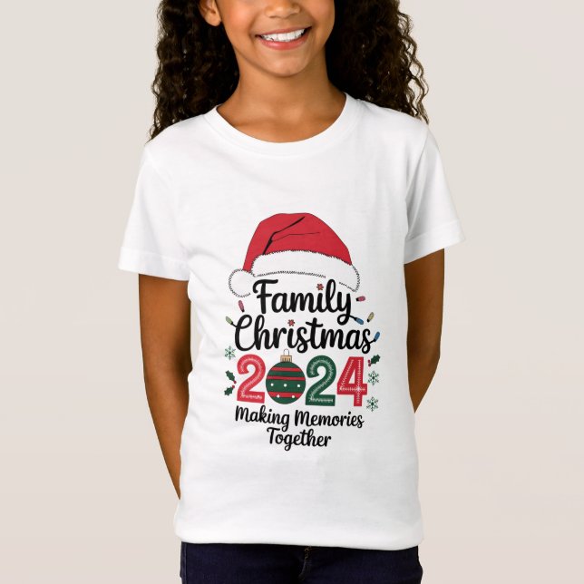 T-Shirt Noël de famille 2024 Rassembler les souvenirs (Devant)