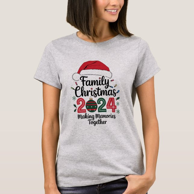 T-shirt Noël de famille 2024 Rassembler les souvenirs (Devant)