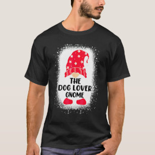 T-shirt Noël de famille assorti Gnome de chien décoloré