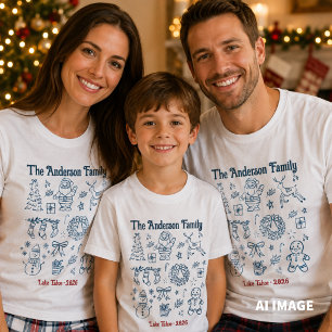 T-shirt Noël de famille personnalisé