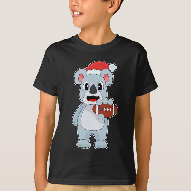 T-shirt Noël de football de koala (Devant)