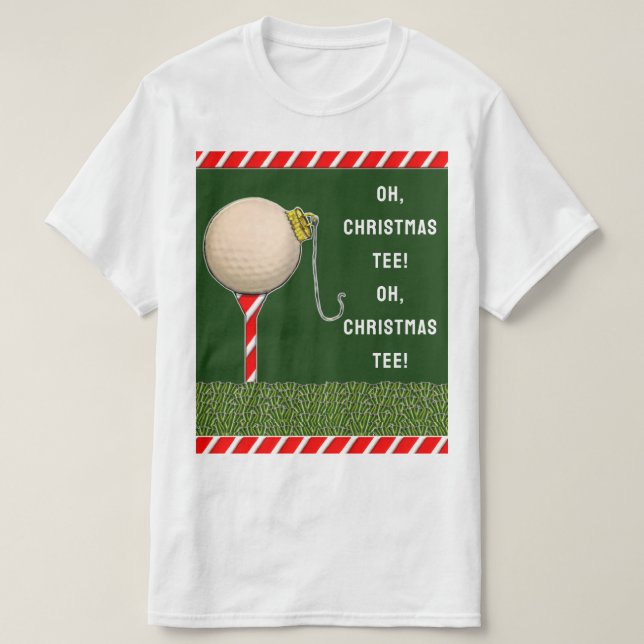 T-shirt Noël de golf (Design devant)