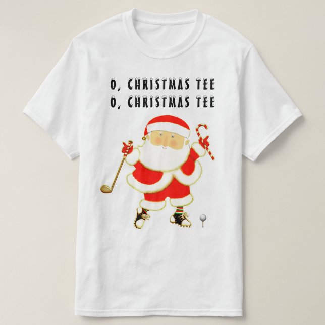 T-shirt Noël de golf amusant (Design devant)