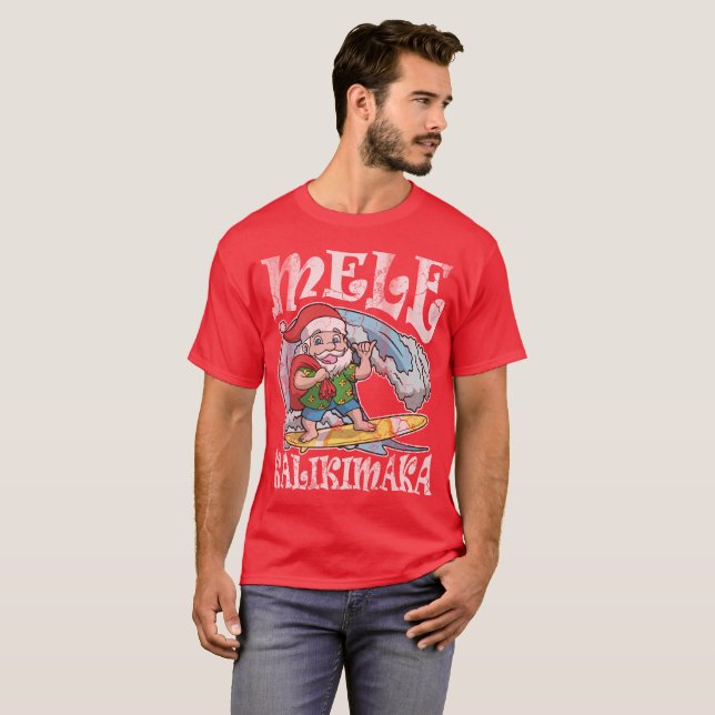 T-shirt Noël de Hawaïen de Mele Kalikimaka (Devant entier)