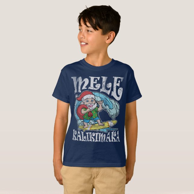 T-shirt Noël de Hawaïen de Mele Kalikimaka (Devant entier)
