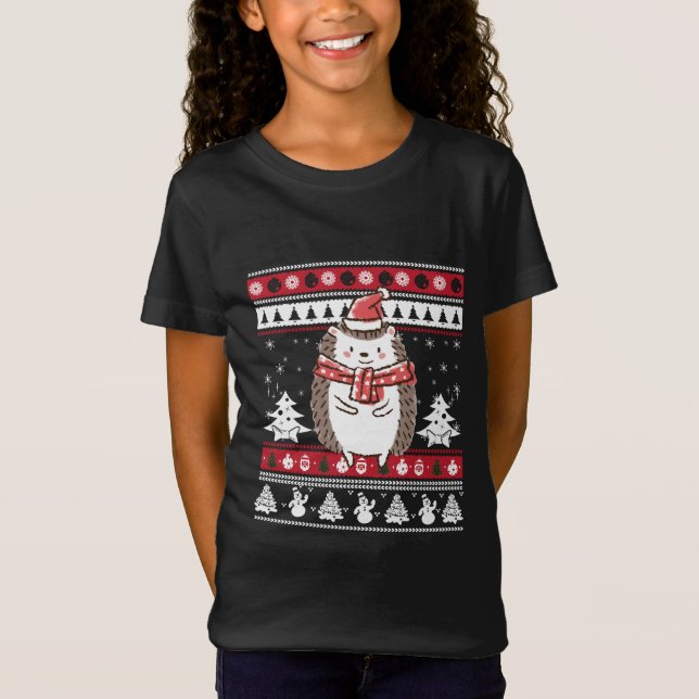 T-Shirt Noël de Hérisson (Devant)
