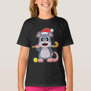 T-shirt Noël de hockey de souris