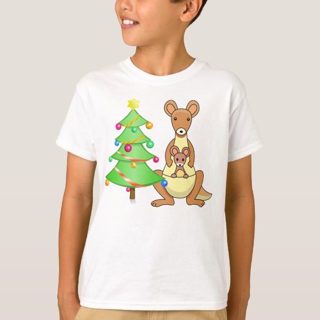 T-shirt Noël de kangourou (Devant)