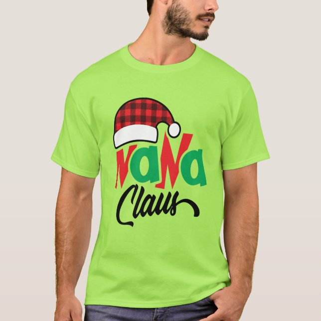 T-shirt Noël de la chemise Nana Claus (Devant)
