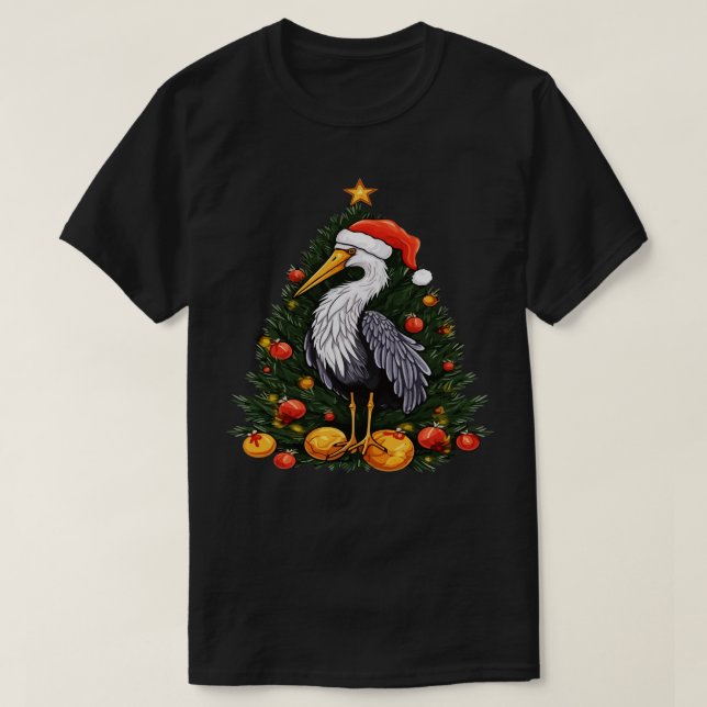 T-shirt Noël de la cigogne (Design devant)