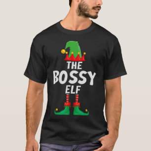 T-shirt Noël de la famille des elfes bossy