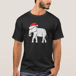 T-shirt Noël de la fête des éléphants blancs en détresse