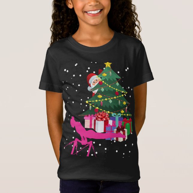 T-Shirt Noël de la gym : Père Noël apporte-moi des barres  (Devant)