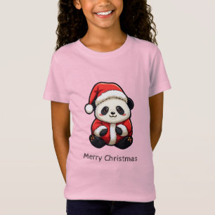 T-shirt Noël de la mignonne Panda Santa Claus