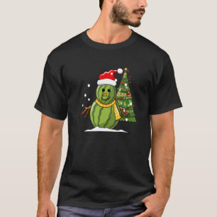 T-shirt Noël De La Pastèque De Noël De La Pétanque En Juil