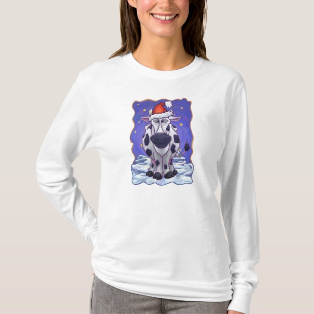 T-shirt Noël de la vache (Devant)
