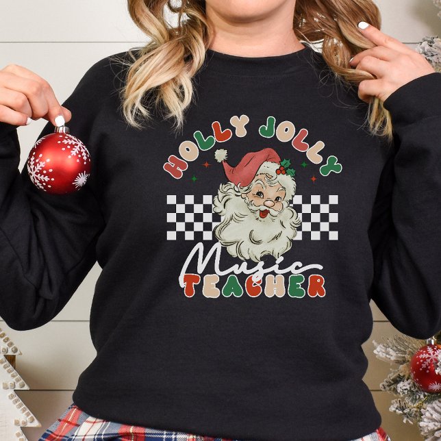 T-shirt Noël de l'enseignant de musique Holly Jolly (Créateur téléchargé)