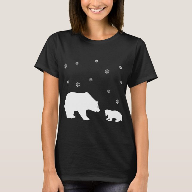 T-shirt Noël de l'ours d'hiver mignon (Devant)