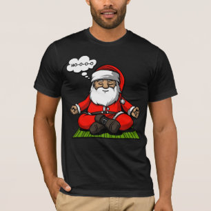 T-shirt Noël de méditation de yoga de zen de Père Noël