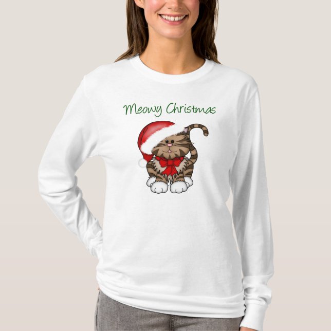 T-shirt Noël de Meowy (Devant)