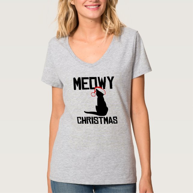 T-shirt Noël de Meowy - humour de vacances - .png (Devant)