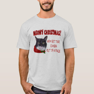 T-shirt NOËL DE MEOWY ! … Minou las d'appareil-photo !