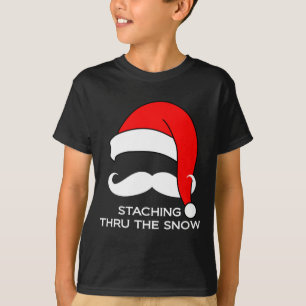 T-shirt Noël de moustache - Staching par la neige