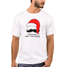 Noël de moustache - Staching par la neige