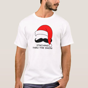 T-shirt Noël de moustache - Staching par la neige
