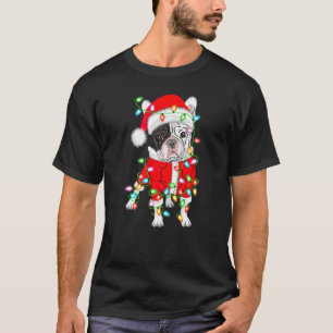 T-shirt Noël de Noël à Chien de taureaux de Père Noël