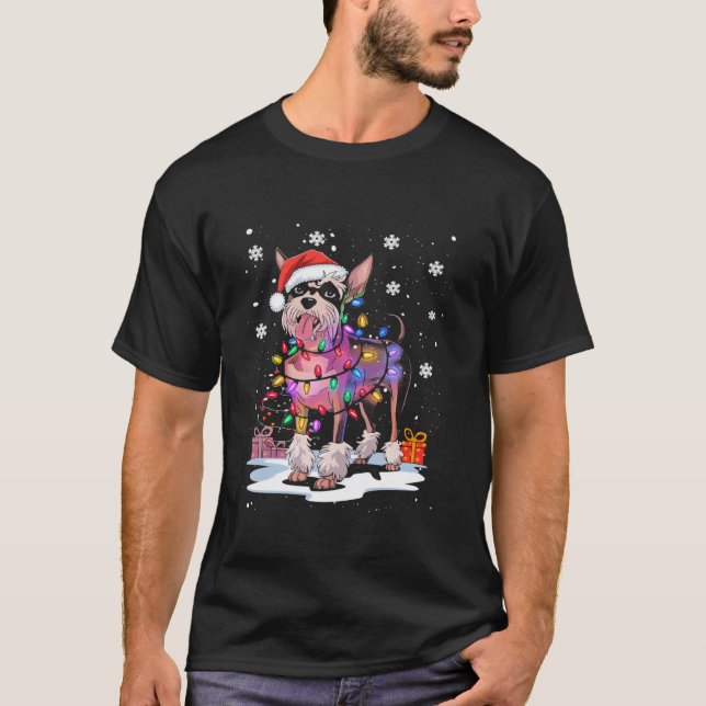 T-shirt Noël de Noël de Chien Resté Chinois (Devant)
